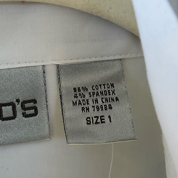 Chico’s Dauben Marissa Sleeveless Blouse Optic White; NWT; M/8 - Picture 8 of 12